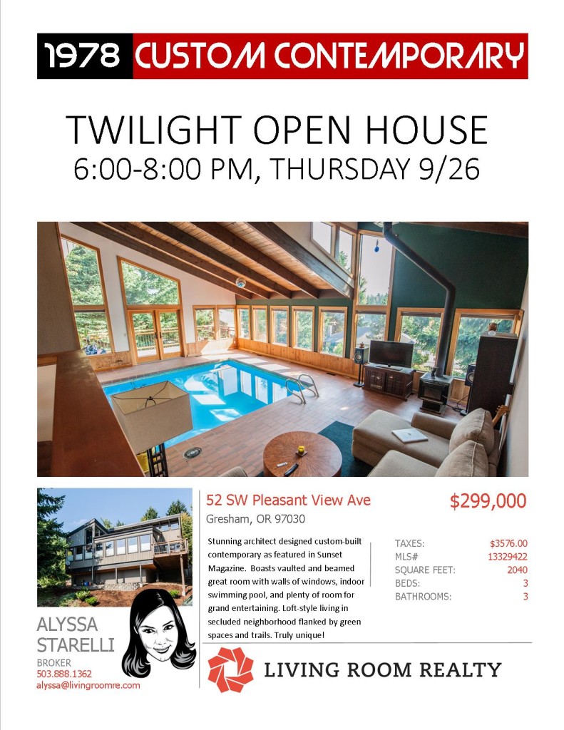 Twilight Open House – Thursday 9/26!